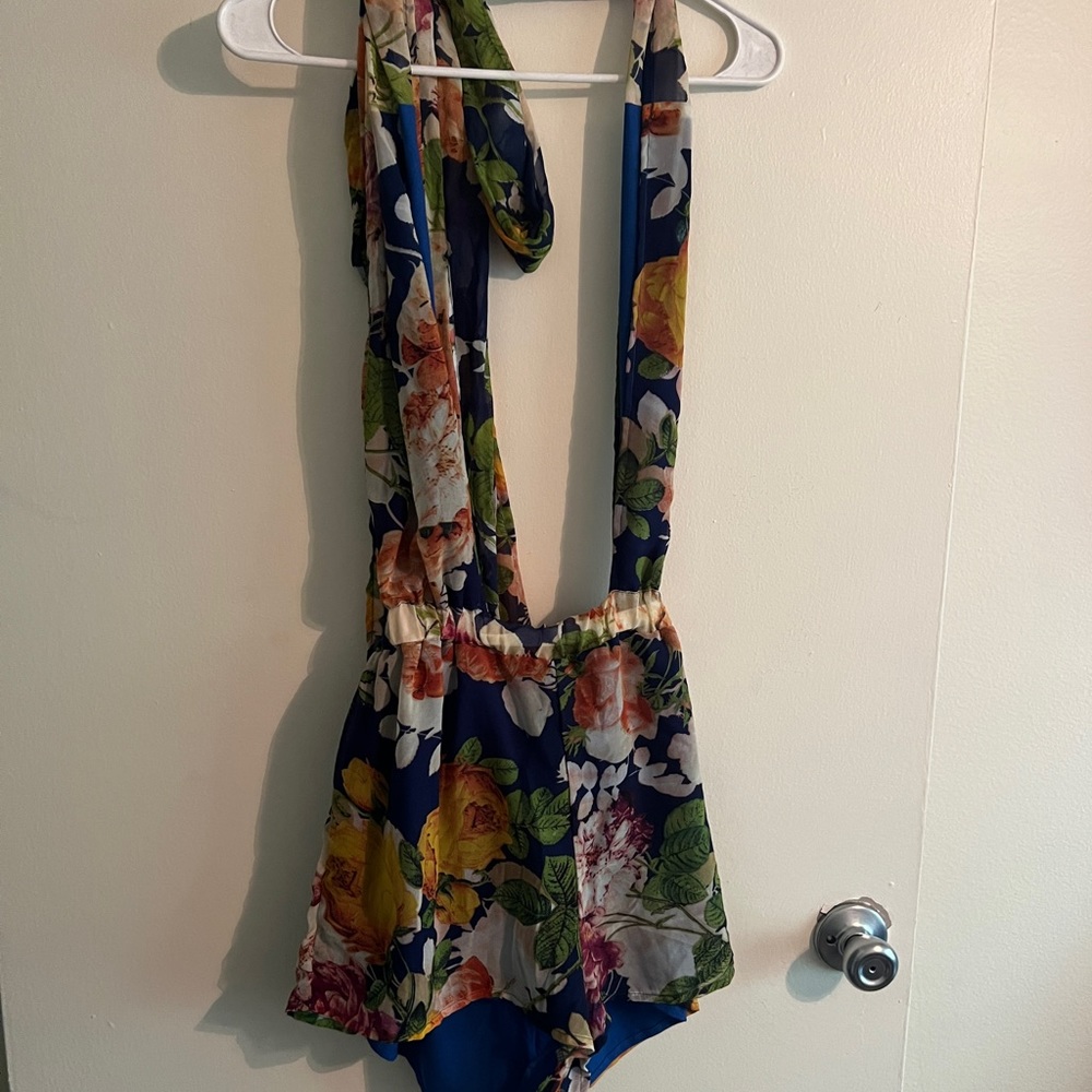 This is a floral romper